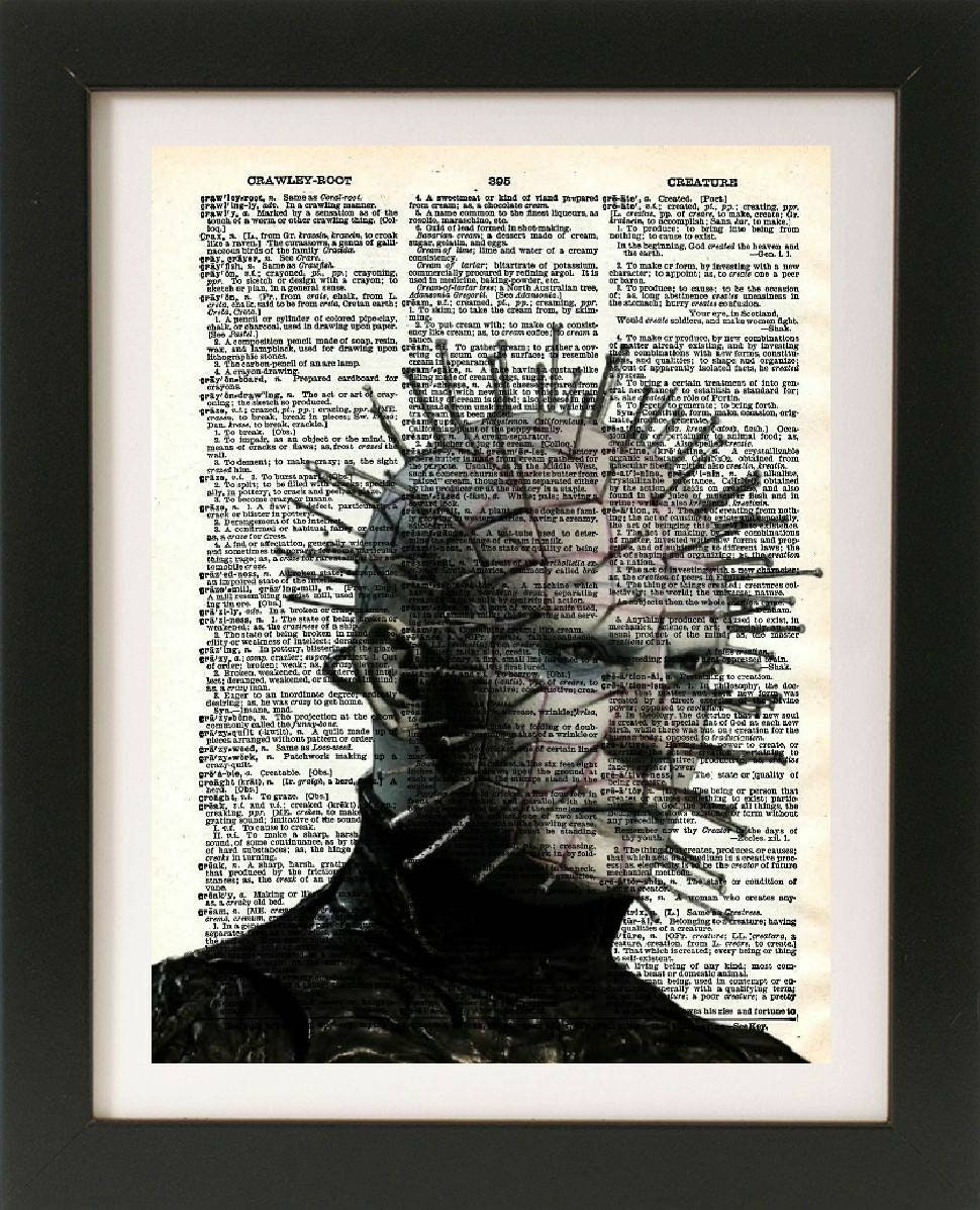 Hellraiser Pinhead Vintage Dictionary Art Etsy