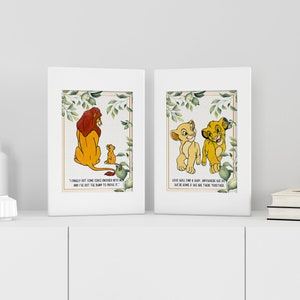 The Lion King,collection Watercolor,art Print Nursery,wall Decor ...