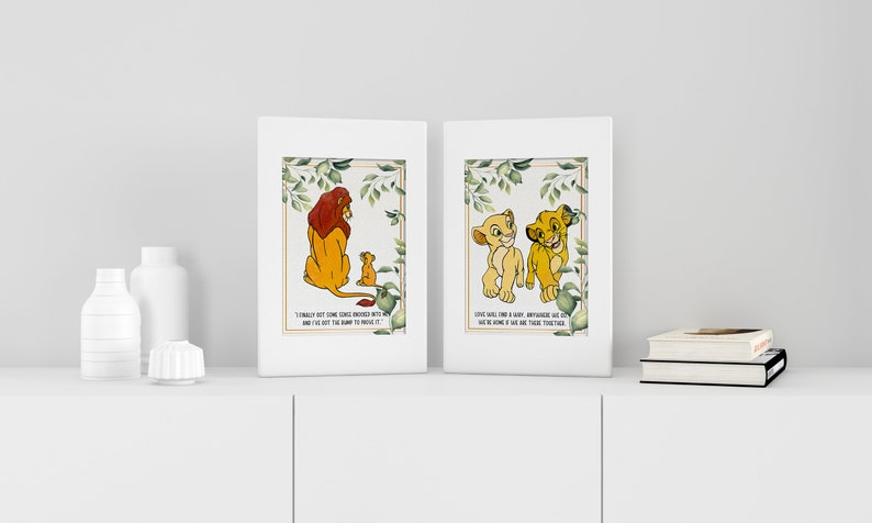 The Lion King,collection Watercolor,art Print Nursery,wall Decor ...