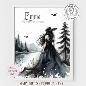 Personalisierter Name Bedeutung, Charlotte Name, benutzerdefinierter Name, druckbare Bedeutung des Namens, neue Mutter Geschenk, Kinderzimmer Dekor, Geschenk für Freund, Zeichen Name Wandkunst