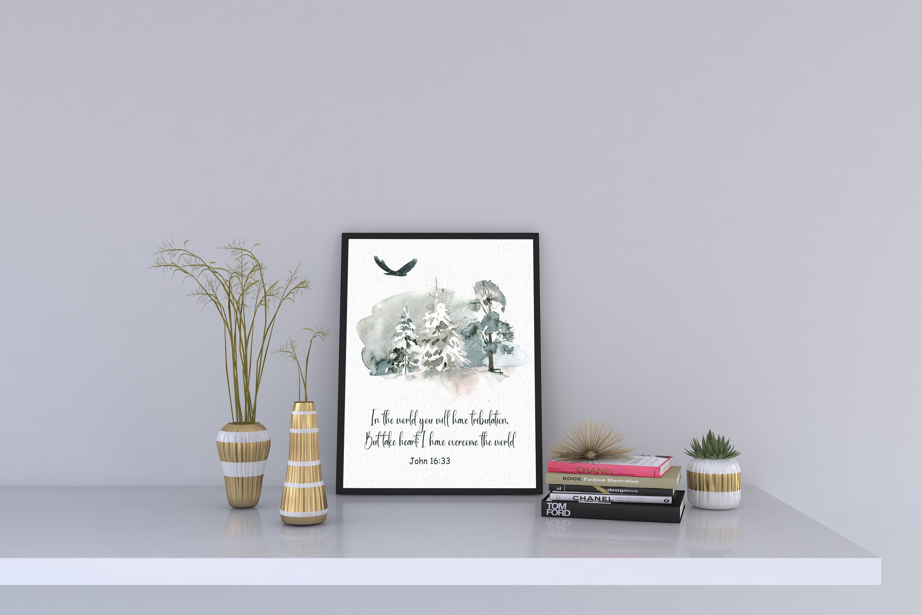 John 16:33 Bible Verse Print Bible Verse Wall Art Christian | Etsy