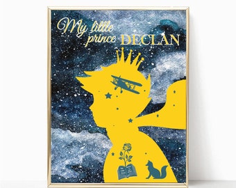 LITTLE PRINCE,Gift For Kid Little Prince,Baby Shower The Little Prince,The little prince print,Wall Art,Fan Gift,Custom print,Name Meaning