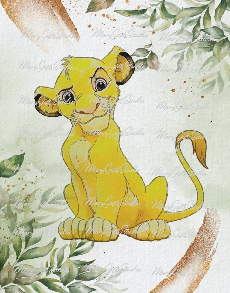 The Lion King,collection Watercolour,art Print Nursery,wall Decor ...