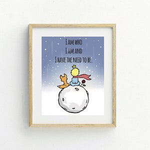 Little Prince Quote,Inspirational Quote, Nursery Decor,Wall Art Canvas, Boys Room Decor, Kids Wall Art, Home Gallery, Bedroom Wall Art