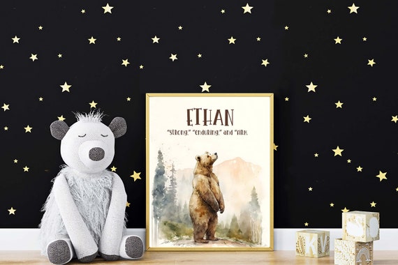 Bears Name Meaning Print Personalized (Animals)