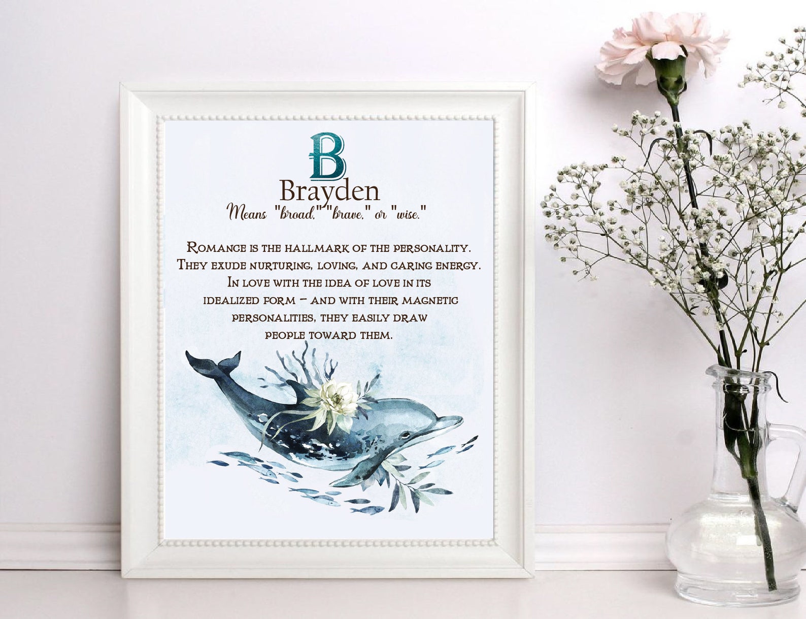 Brayden Name Wall Artsea Kids Room Decorsee Birthday | Etsy