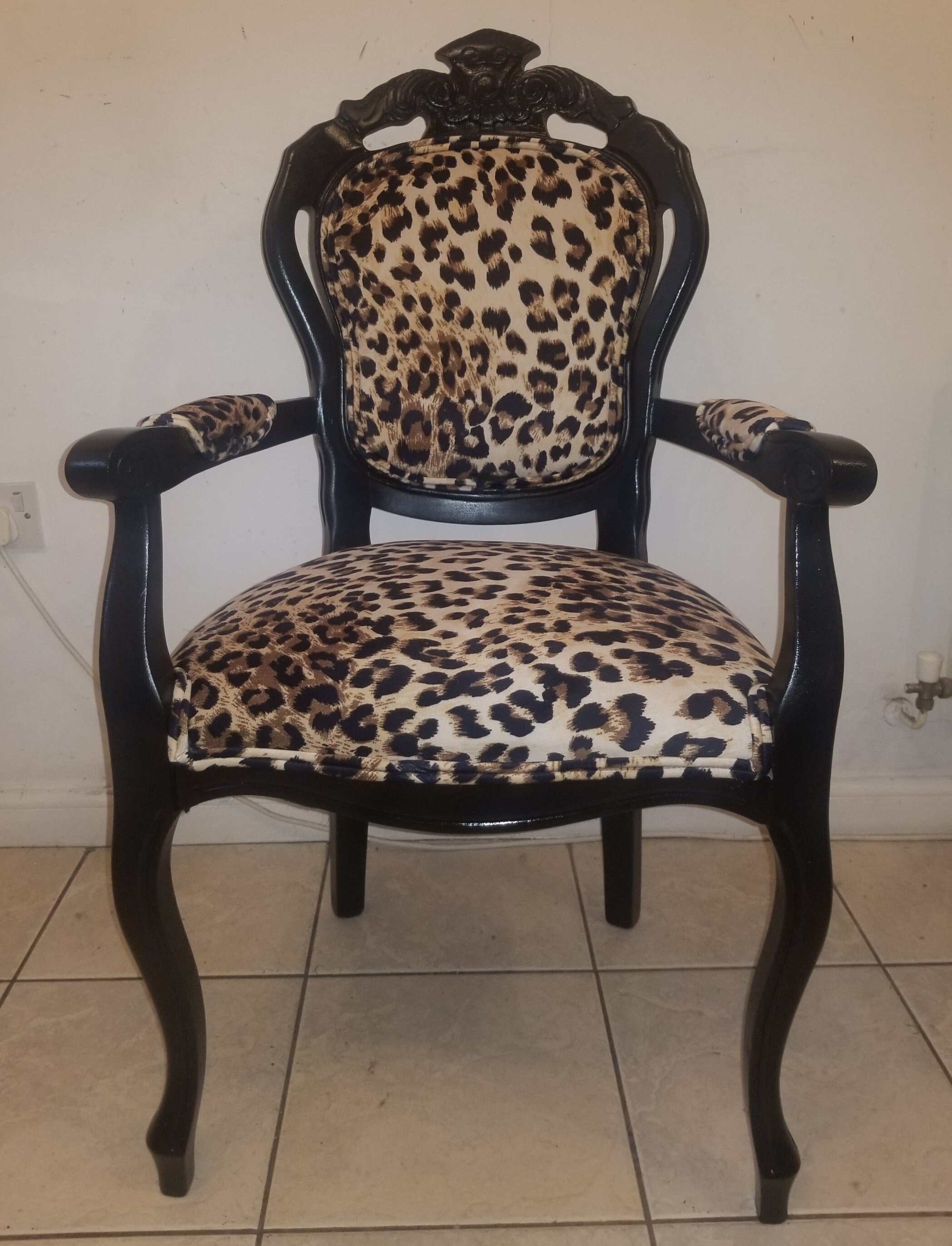 Sillas de comedor con estampado DE LEOPARDO ITALIANO VINTAGE | Etsy