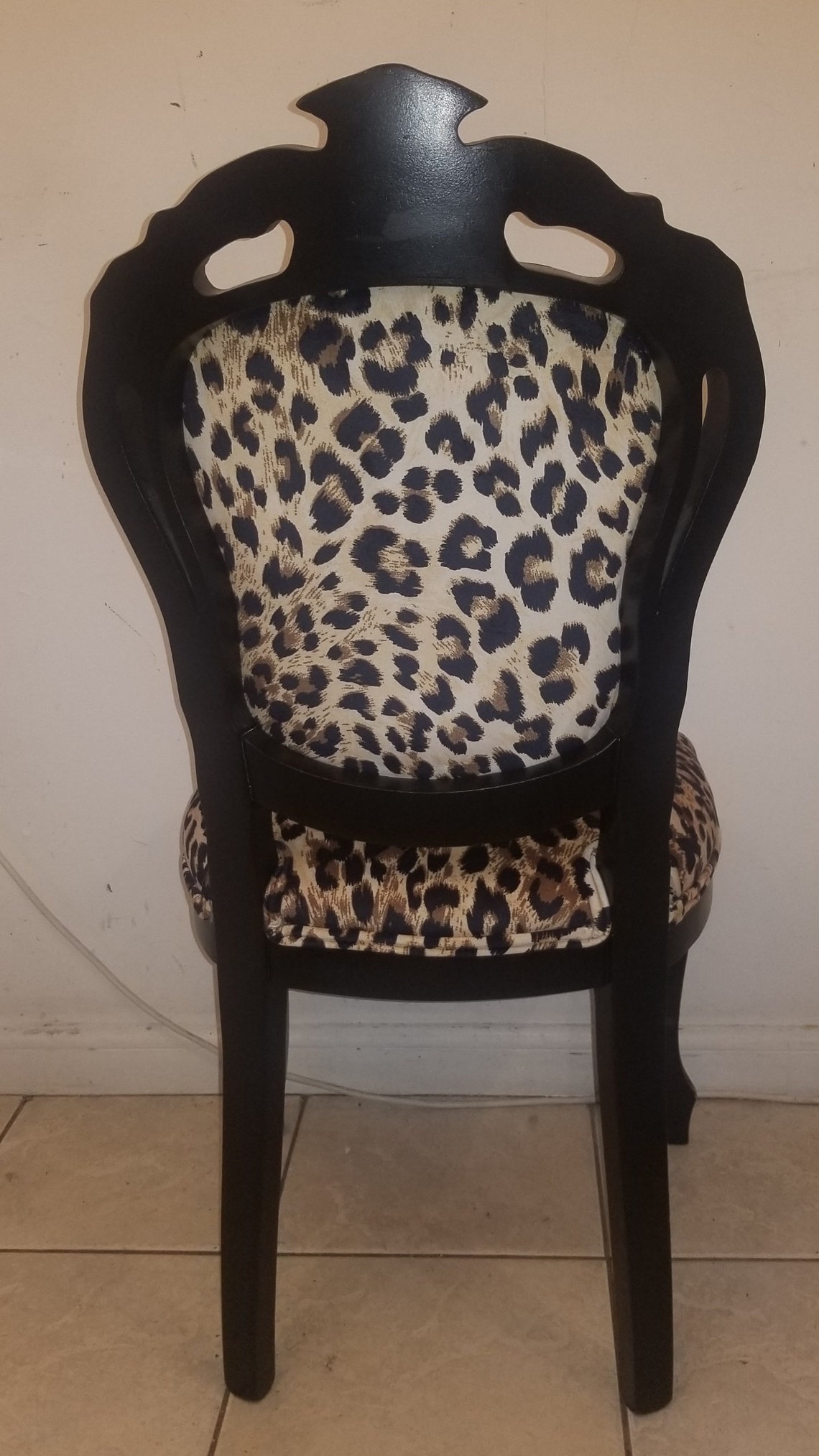 VINTAGE ITALIAN LEOPARD Print Dining Chairs Etsy