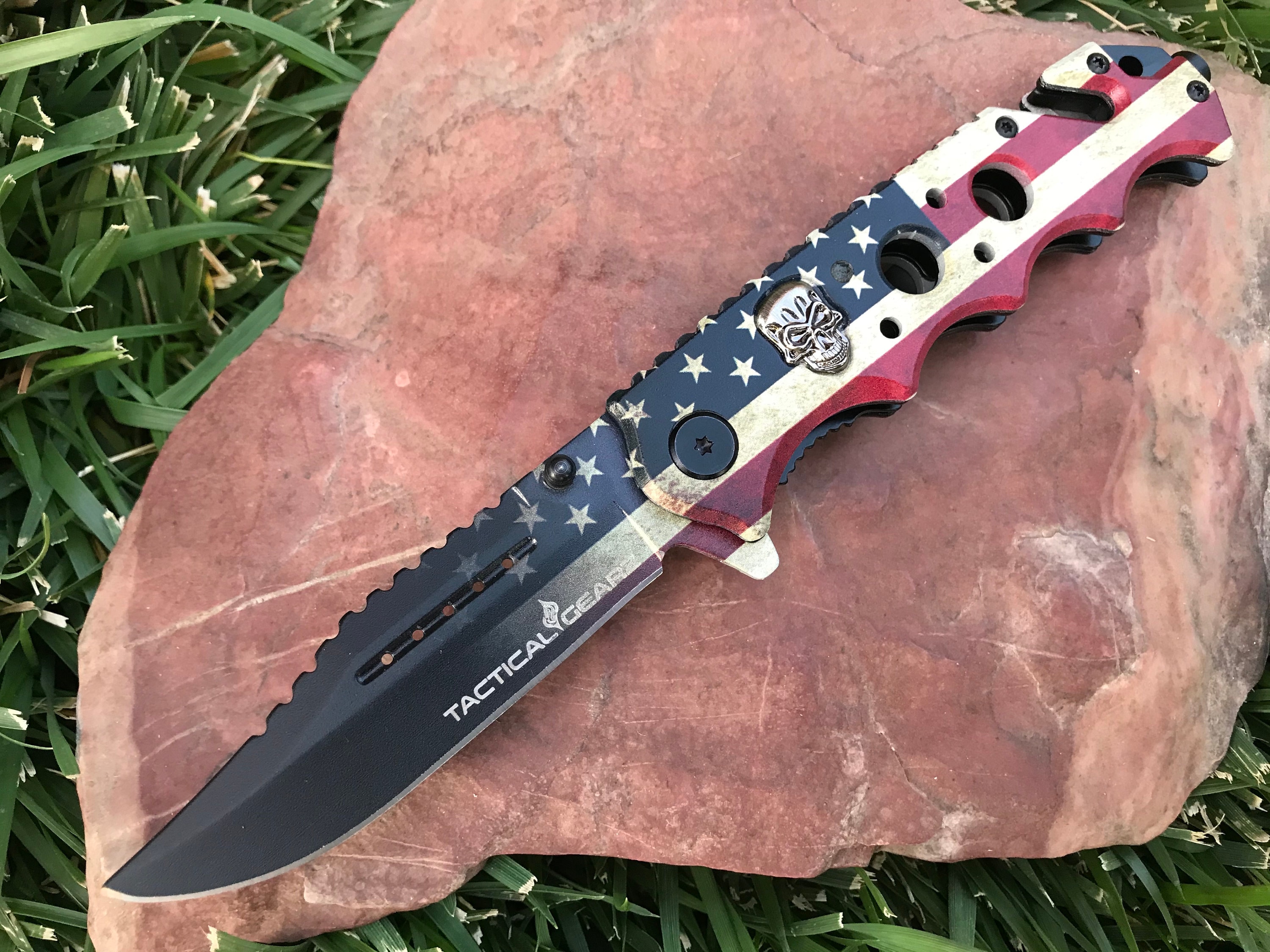 TG USA Lightweight Survival Pocket Knife Assisted 440 Etsy