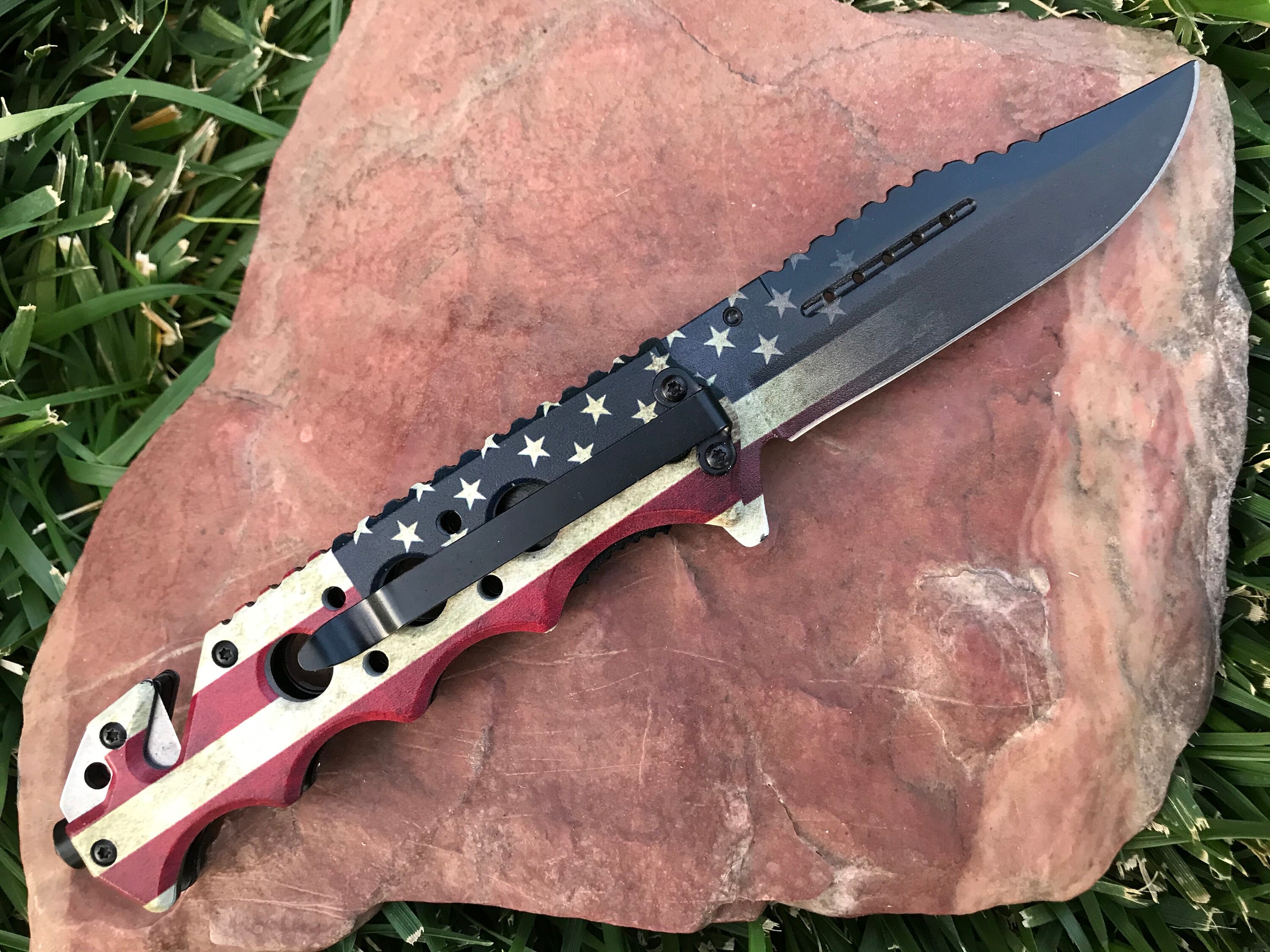 TG USA Lightweight Survival Pocket Knife Assisted 440 Etsy