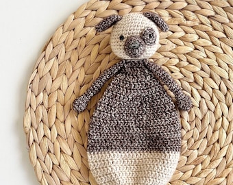 Dog Baby Lovey Amigurumi Crochet Pattern, rag doll comforter | PDF digital file | English & Dutch