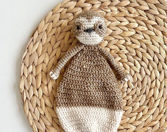 Sloth Animal Baby Lovey Amigurumi Crochet Pattern, rag doll comforter jungle theme | PDF digital file | English & Dutch
