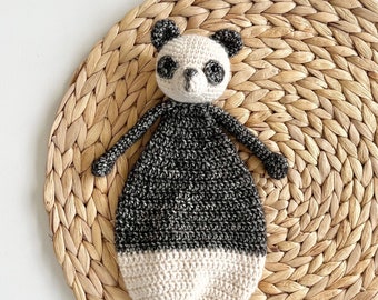Panda Lovey Amigurumi Crochet Pattern, rag doll comforter jungle theme | PDF digital file | English & Dutch