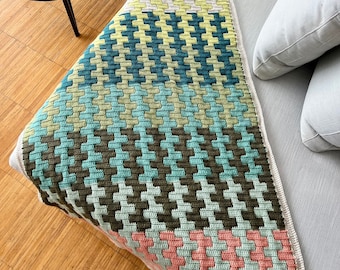 Ladder Tessellation Blanket Crochet Pattern | PDF digital file | English & Dutch
