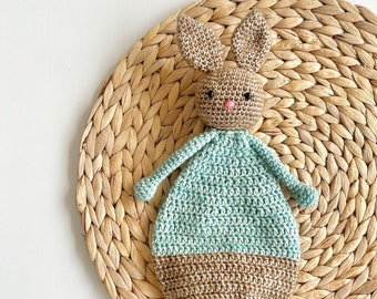 Bunny Baby Lovey Amigurumi Crochet Pattern, Rag doll comforter | PDF digital file | English & Dutch