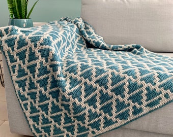 Triangle Tessellation Blanket Crochet Pattern | PDF digital file | English & Dutch