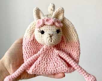 Llama Baby Lovey Amigurumi Crochet Pattern, rag doll comforter | PDF digital file | English & Dutch