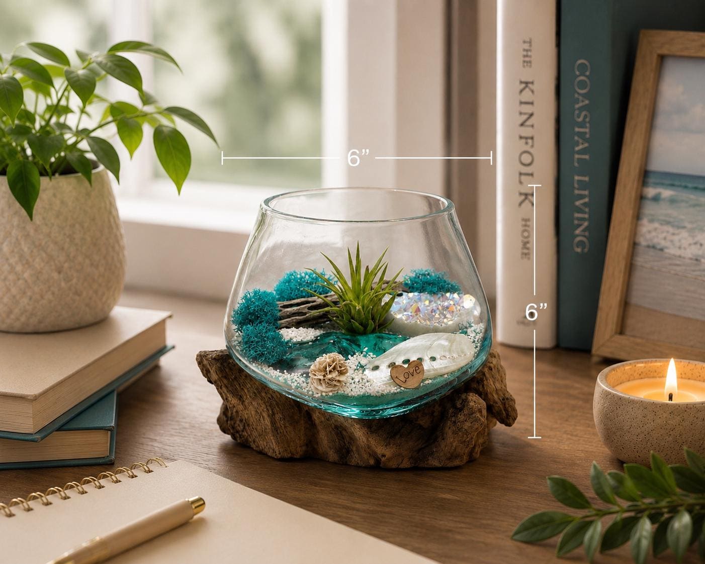 Hand-blown Glass Air Plant Terrarium Kit – Angel Aura Crystal