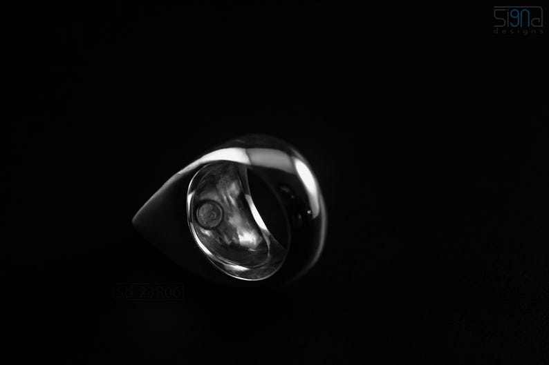 Contemporary Geometric Ring: Bold, Unisex Design, Massive Modern Statement Jewelry, Size 6 3/4 image 15