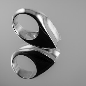 Contemporary Geometric Ring: Bold, Unisex Design, Massive Modern Statement Jewelry, Size 6 3/4 image 11