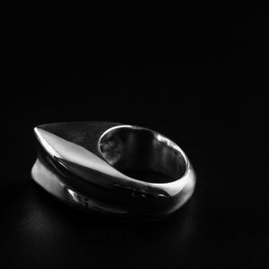 Contemporary Geometric Ring: Bold, Unisex Design, Massive Modern Statement Jewelry, Size 6 3/4 image 13