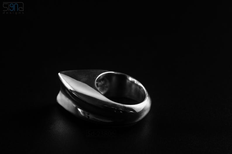 Contemporary Geometric Ring: Bold, Unisex Design, Massive Modern Statement Jewelry, Size 6 3/4 image 13