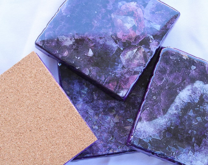 Amethyst Rock Coasters