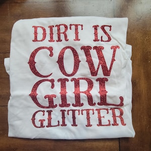 Rodeo mom glitter shirt on white shirt