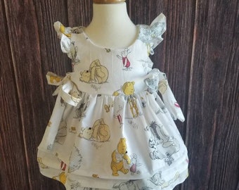 Winnie the pooh dress with bloomers set