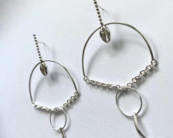 Sterling Silver Earrings Dancing Queens