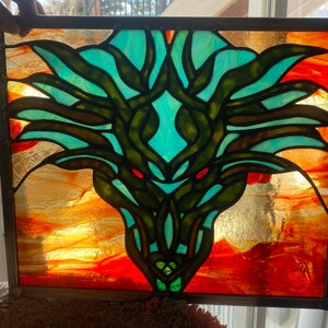 11×17 Large 3D Dragon  Best Stained Glass Patterns