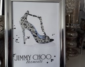 Hand beaded Jimmy Choo Shoe inspired Picture A4