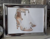 Hand beaded Jimmy Choo Shoe inspired Picture A4