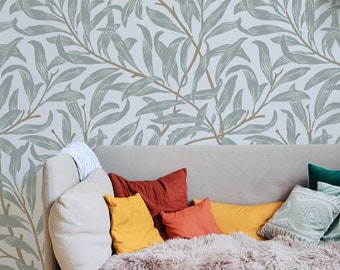 Willow Bough William Morris Removable Wallpaper | Self-Adhesive | Pasted | Mural | Temporary | Feature Wall
