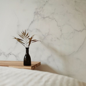 Papel pintado autoadhesivo de mármol blanco: Mural de pared con textura de piedra