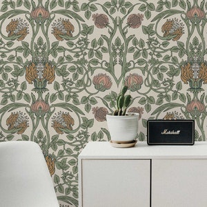 Carta da parati vintage William Morris - murale staccabile e attaccabile