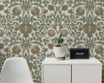 Papel de parede vintage William Morris - Mural de parede autoadesivo