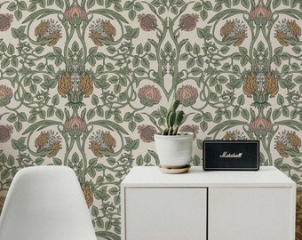 Vintage William Morris Wallpaper - Peel and Stick Wall Mural