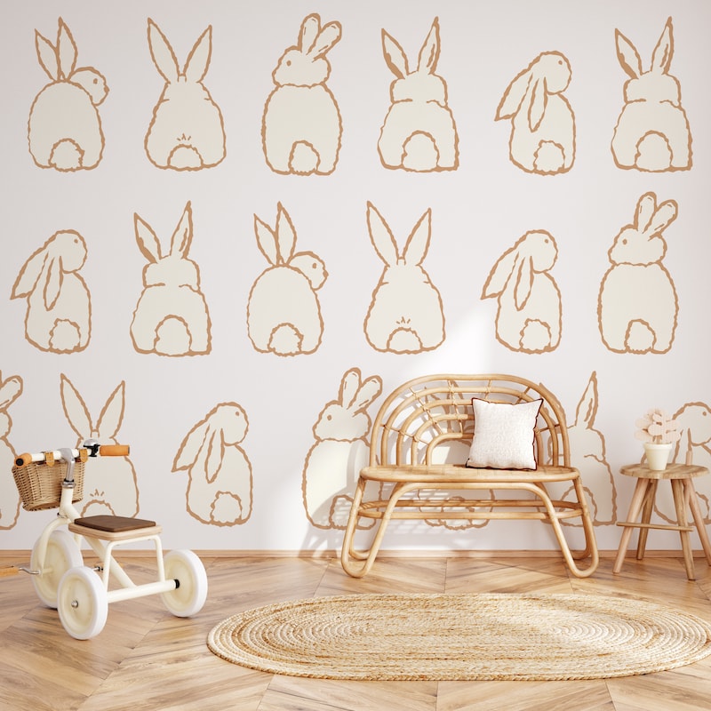 Bunny Wall Decal - Etsy
