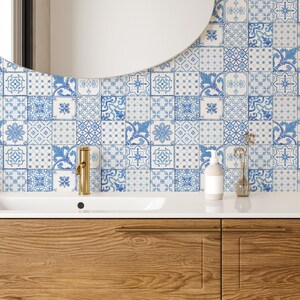 Calcomanías de cerámica italiana / Adhesivos mediterráneos para salpicaderos de cocina / Vinilo autoadhesivo impermeable