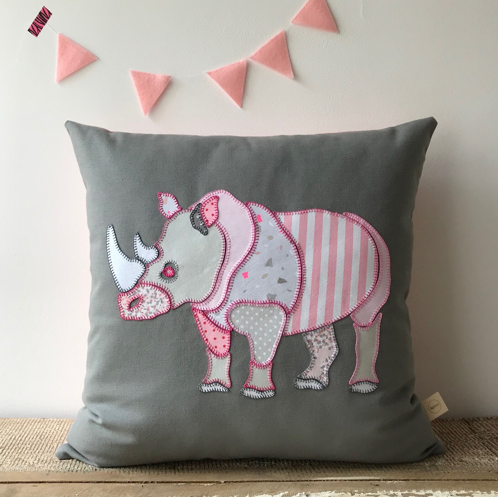 Rhino Pillow, Pink Rhino Throw Pillow, Rhino Cushion. Etsy