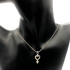 Female symbol necklace, Venus symbol necklace, woman symbol charm, feminist necklace for empowered woman gift, WLW pendant necklace, image 9