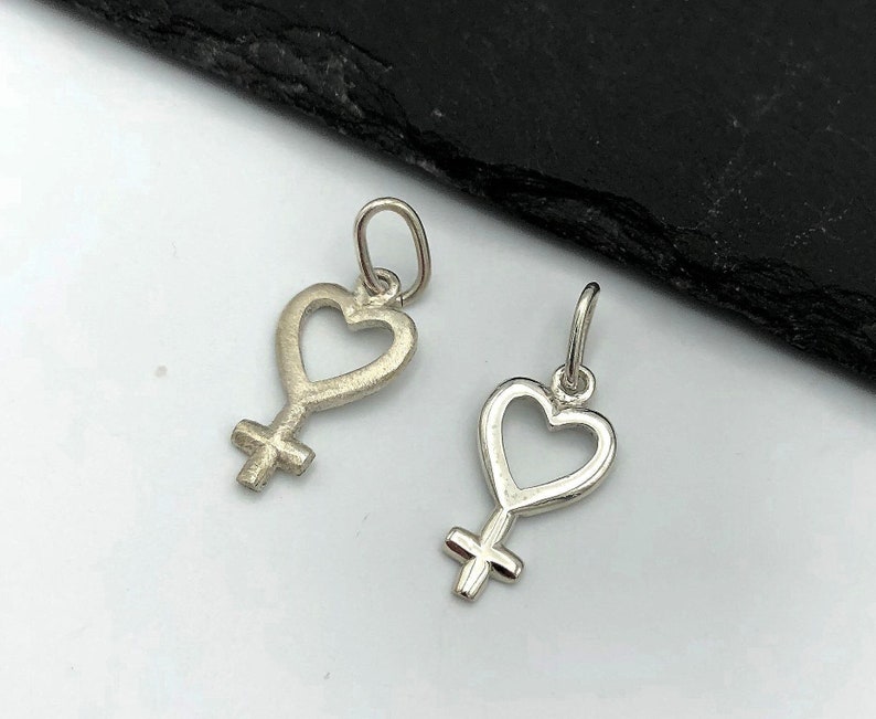 Female symbol necklace, Venus symbol necklace, woman symbol charm, feminist necklace for empowered woman gift, WLW pendant necklace, image 1