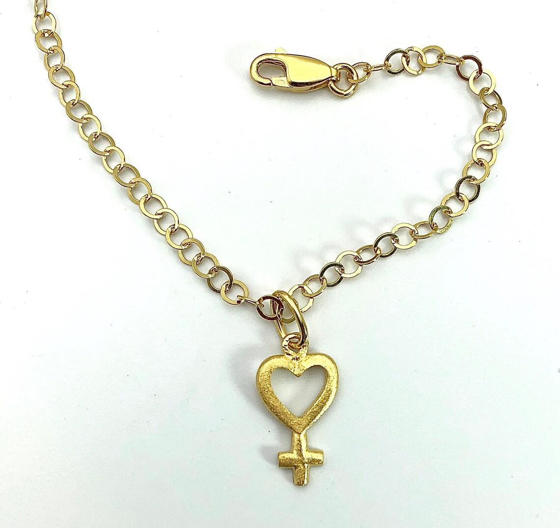 Female symbol necklace Venus symbol pendant Woman symbol Etsy