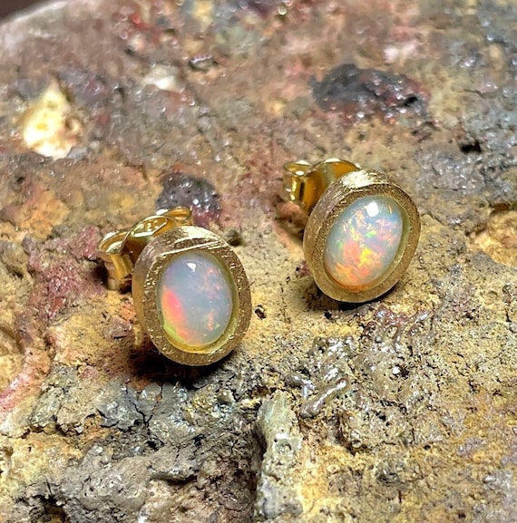 Etsy opal stud earrings best sale