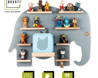 BOARTI® "Éléphant, gris" - l'étagère pour la boîte à musique / environ 38 figurines