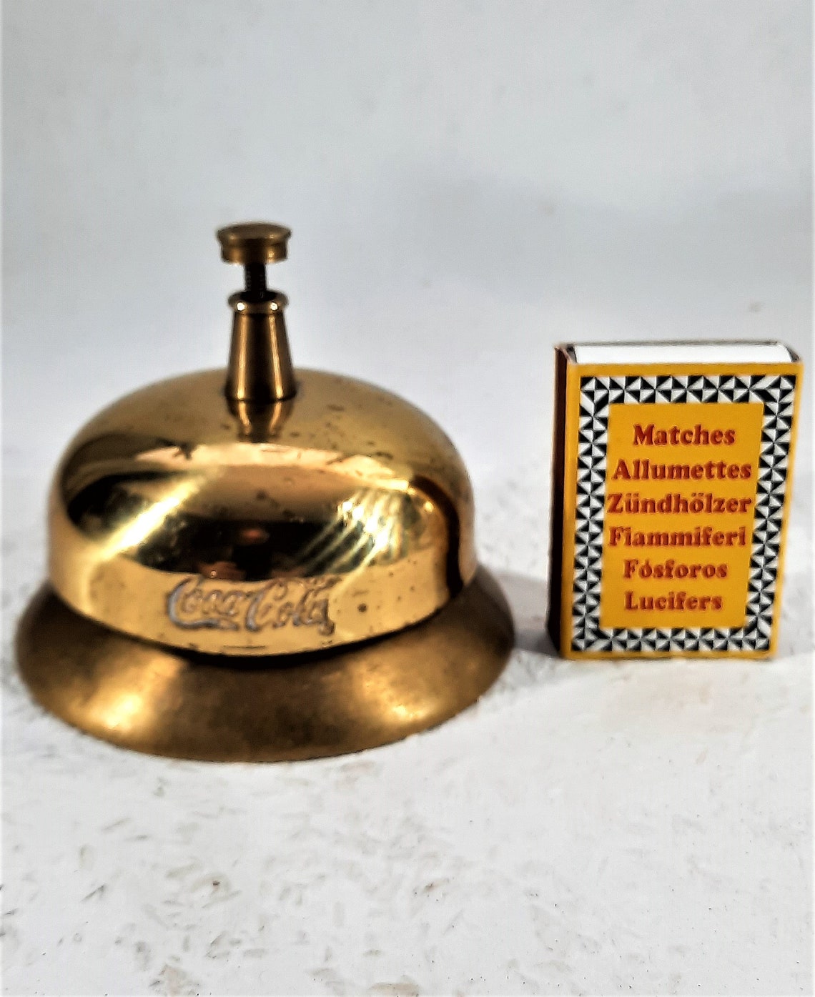 Vintage brass Coca Cola hotel bell / desk bell / bar bell / Etsy