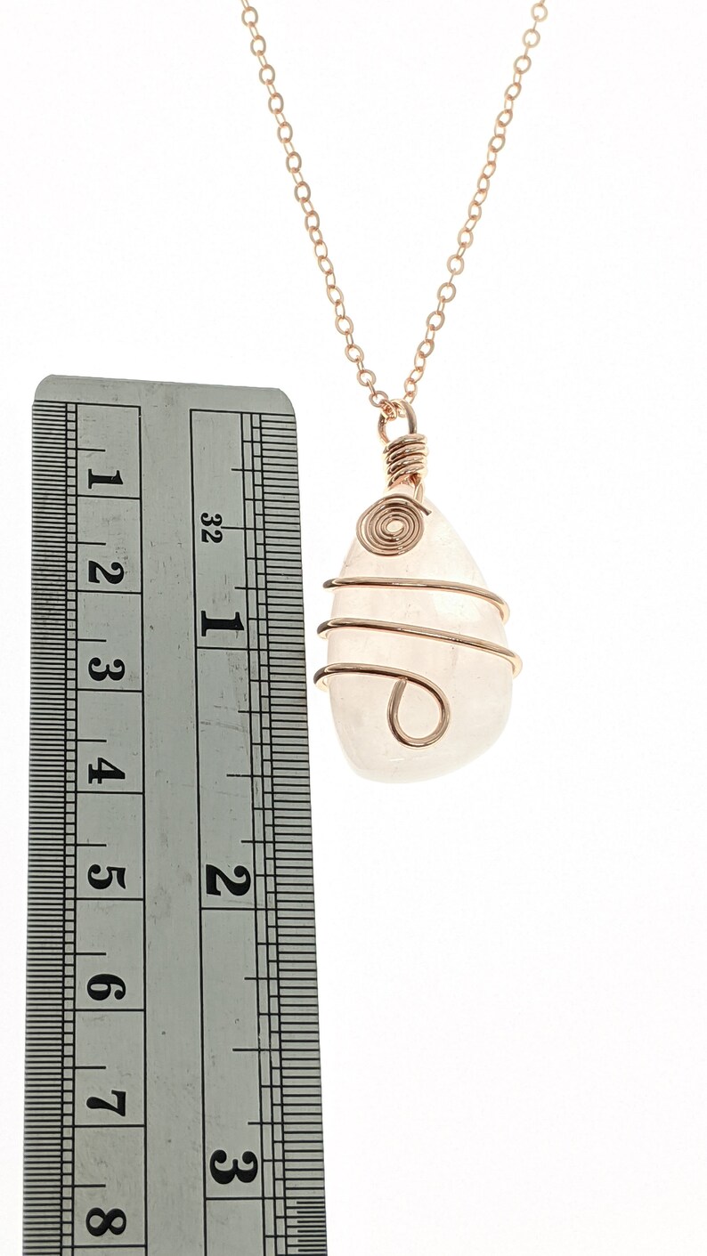 Chakra Jewelry Heart Chakra mothers day gift Rose Gold Wire Wrapped Rose Quartz Necklace Rose Quartz pendant