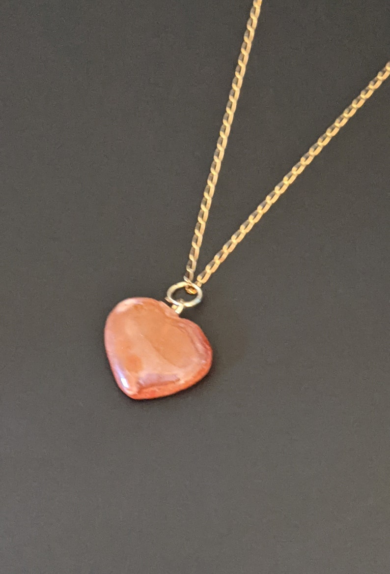 Carnelian heart necklace