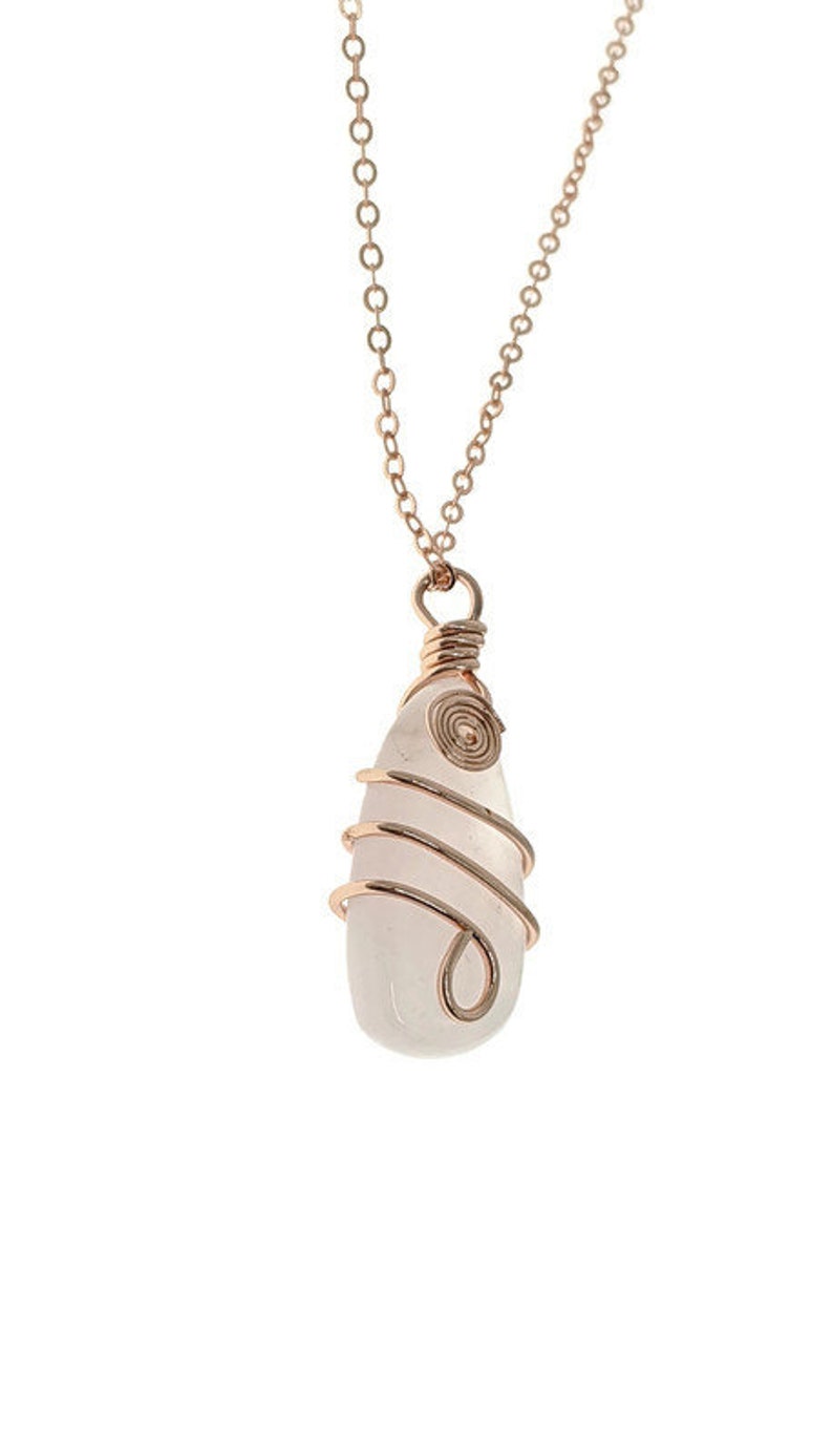 Chakra Jewelry Heart Chakra mothers day gift Rose Gold Wire Wrapped Rose Quartz Necklace Rose Quartz pendant